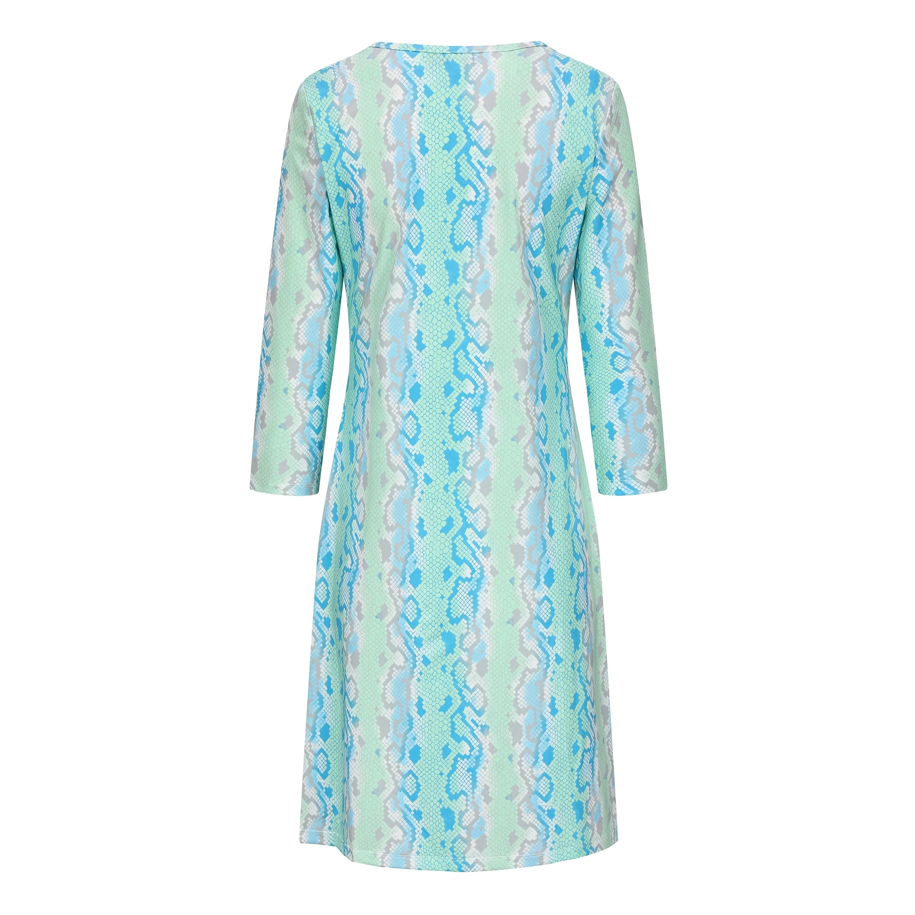 Daphne Dress Aqua Snake