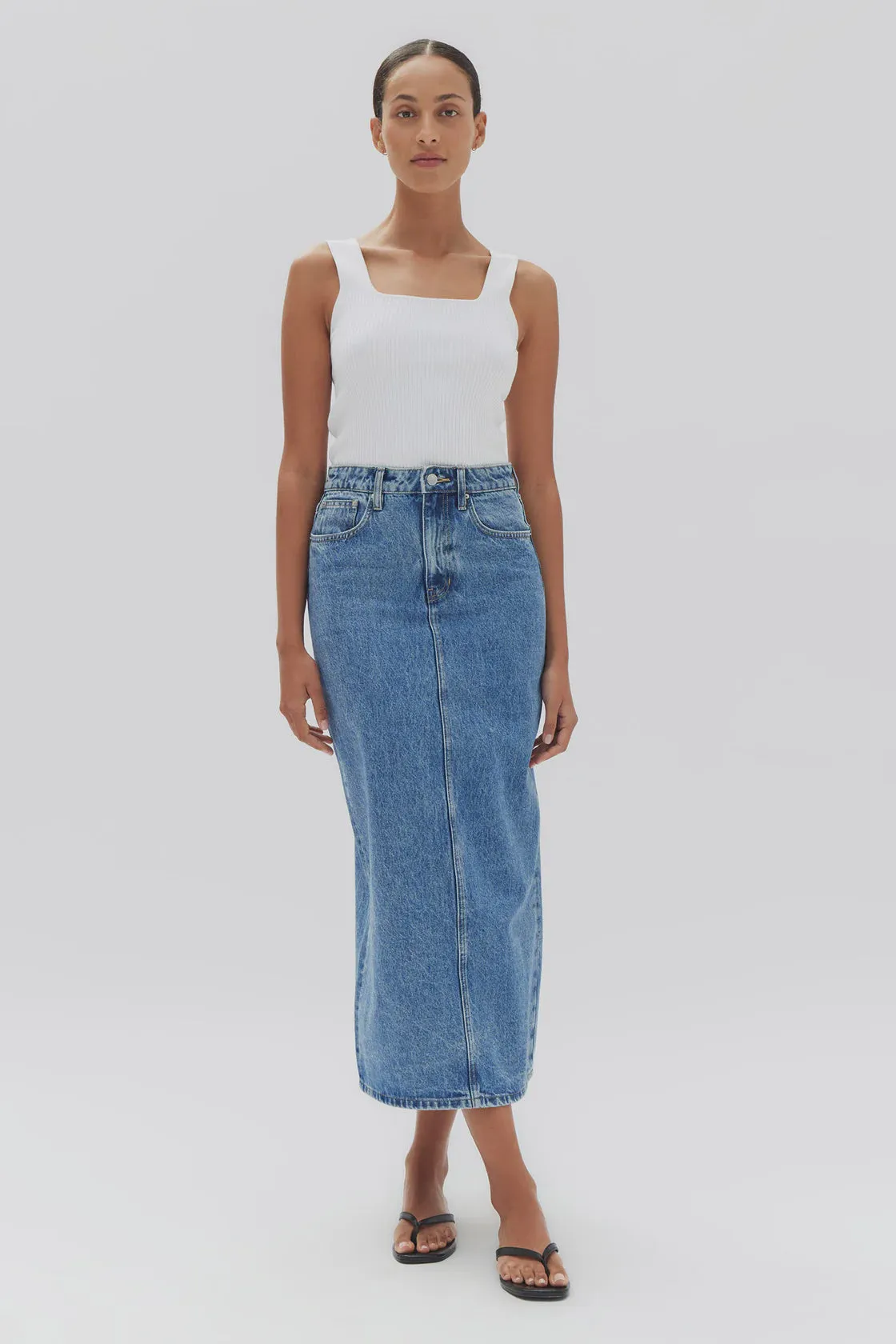 Denim Maxi Skirt