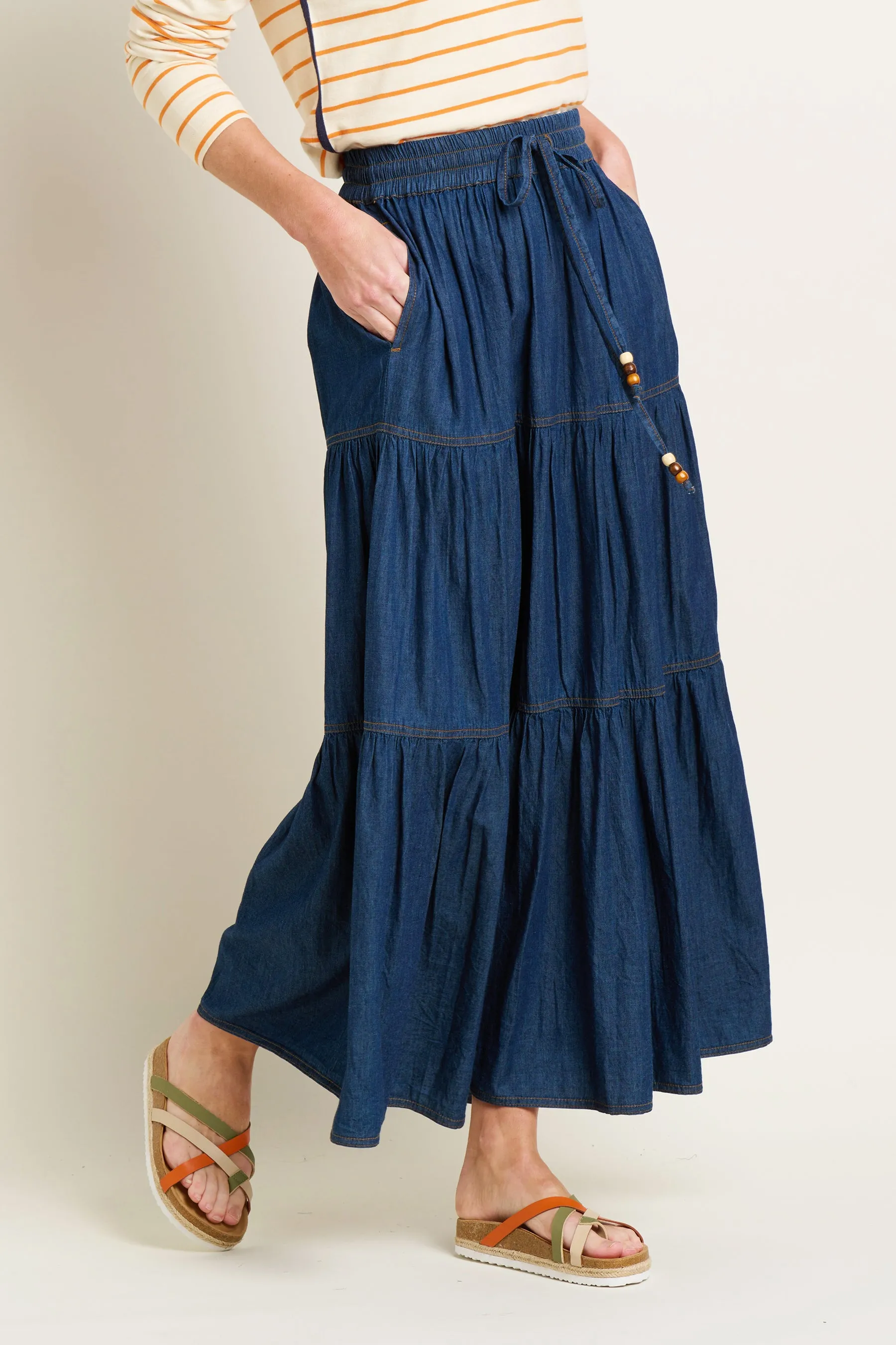 Denim Maxi Skirt