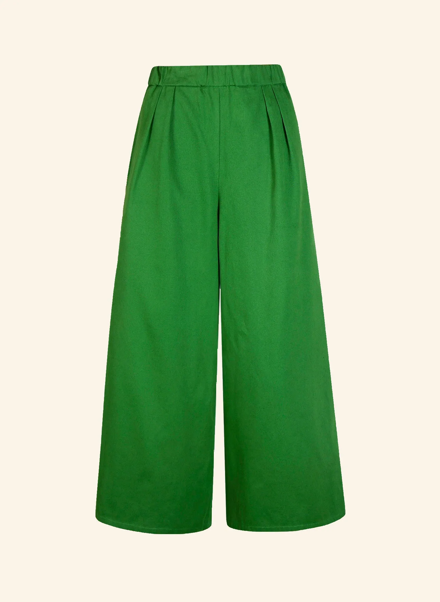 Edith Cropped Trousers - Green Workwear