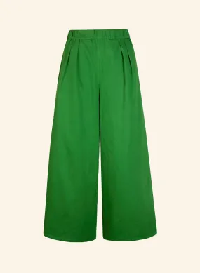 Edith Cropped Trousers - Green Workwear