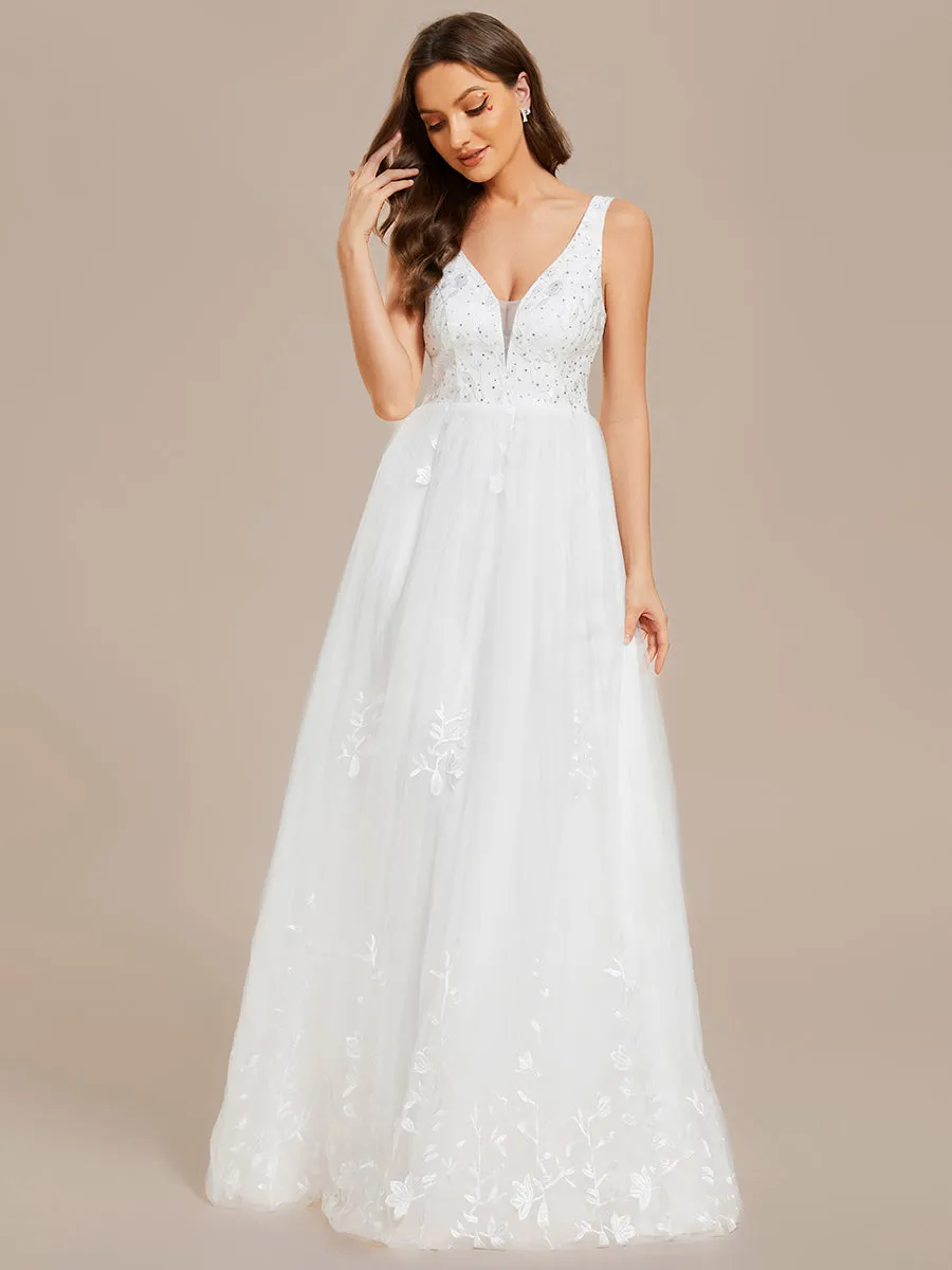 Elegant Pure Sequins Pearl Beading Sweetheart Neck Appliques Wholesale Bridal Gowns Wedding Dresses