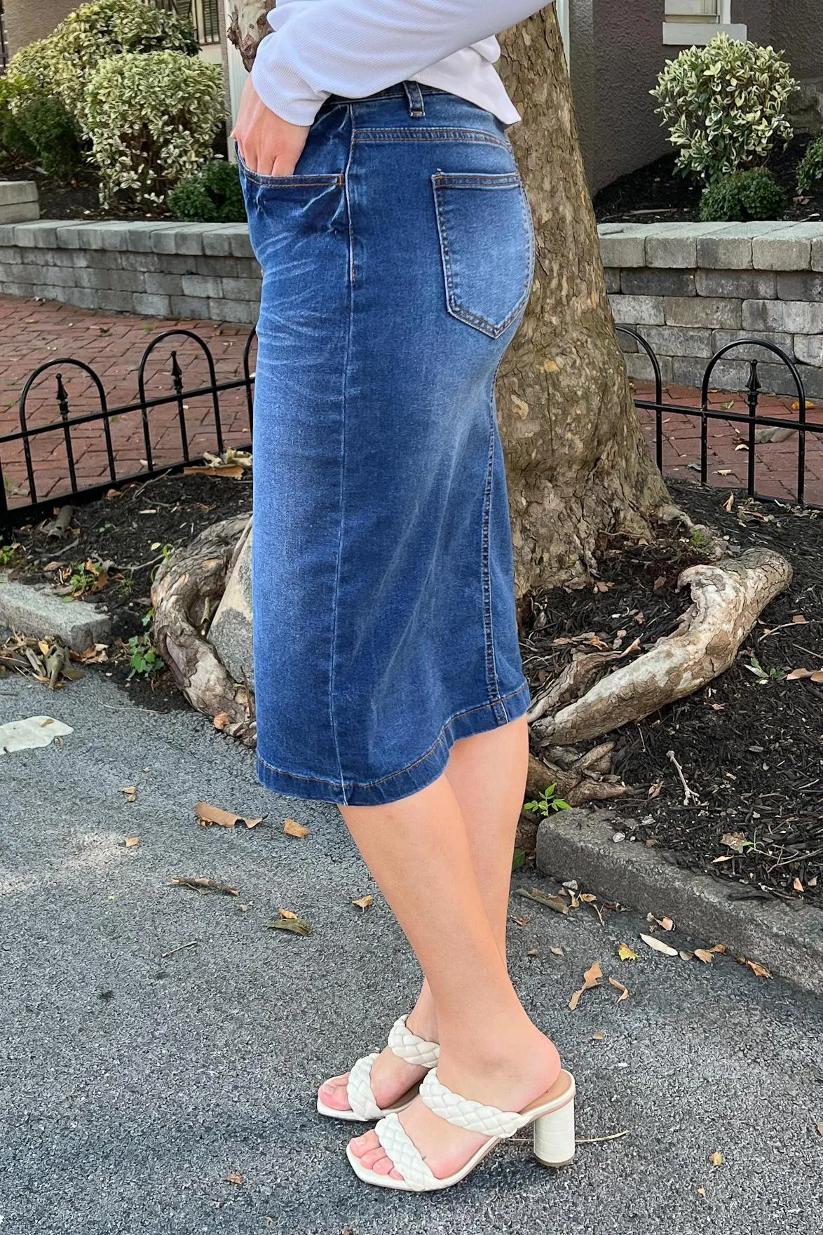 Emily Indigo Denim Skirt