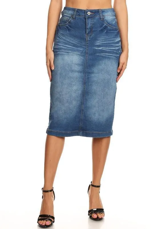 Emily Indigo Denim Skirt