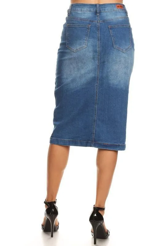 Emily Indigo Denim Skirt