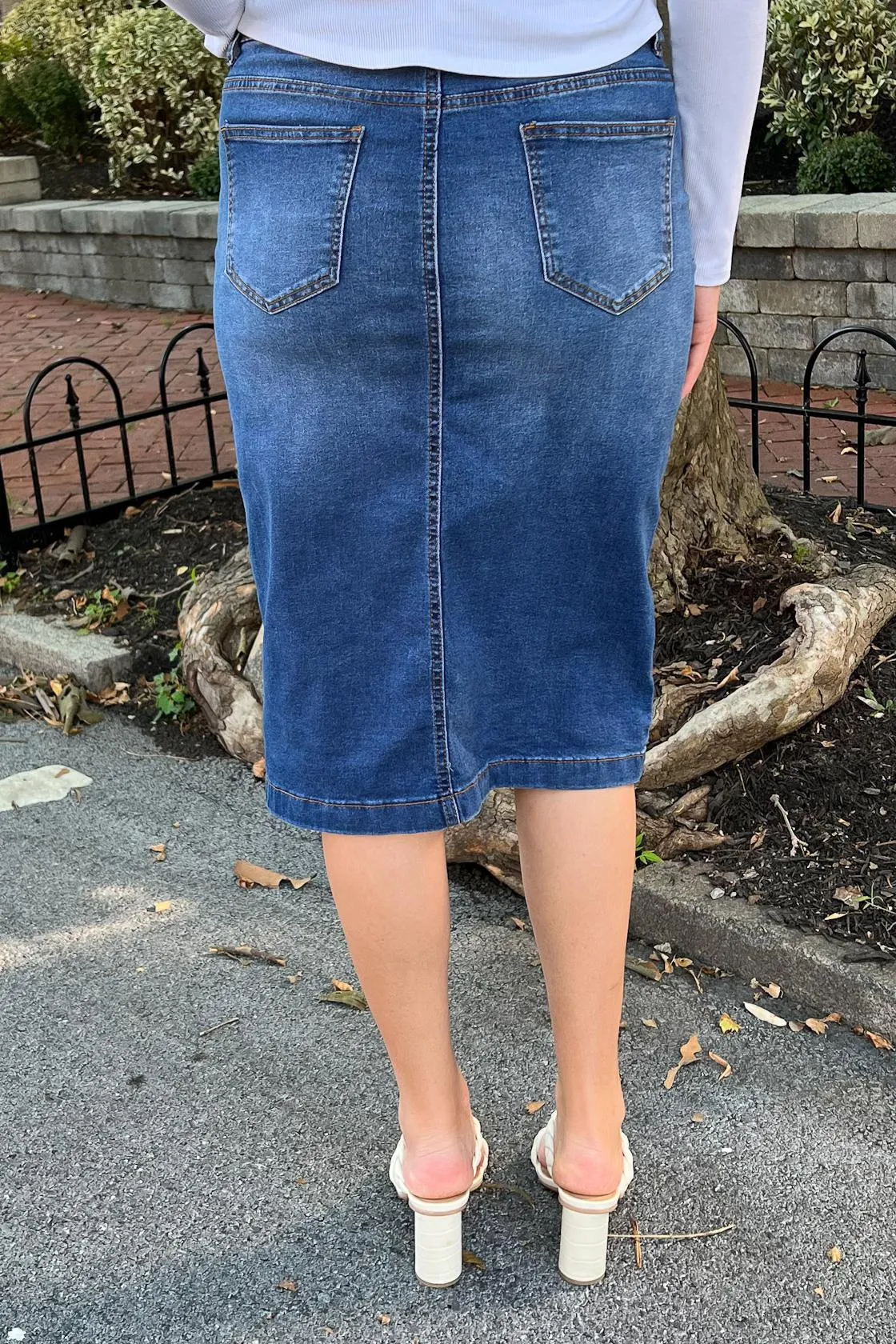 Emily Indigo Denim Skirt