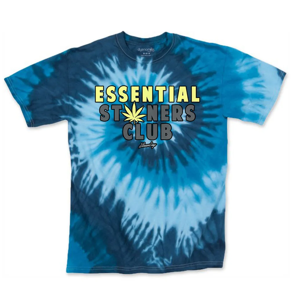 Essential Stoners Club Blue Tie Dye Tee