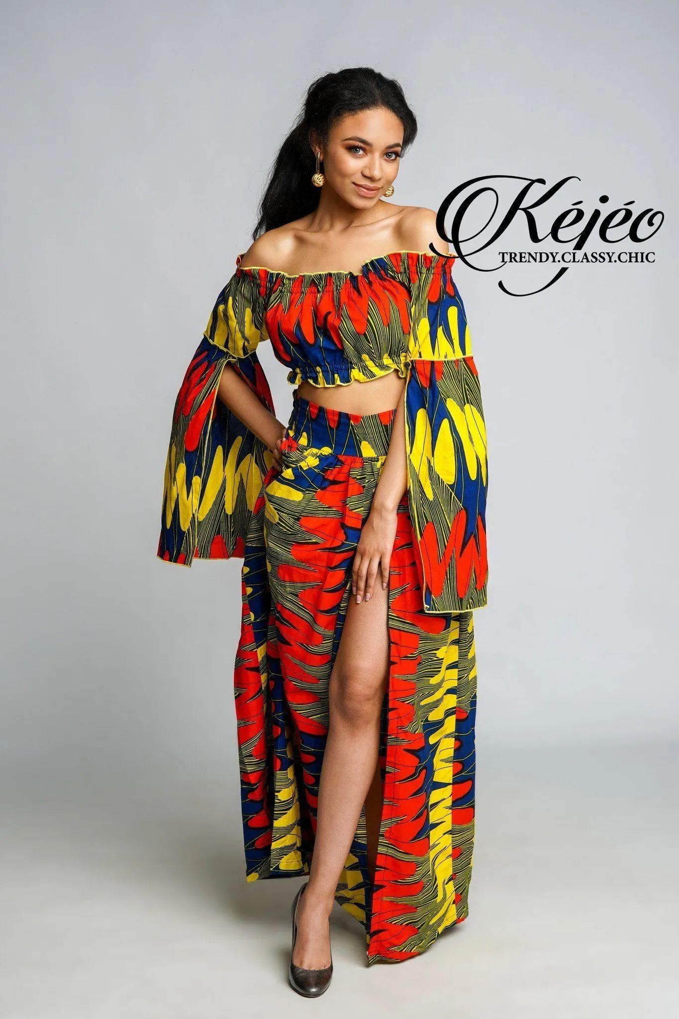 ESSUM African Print Skirt