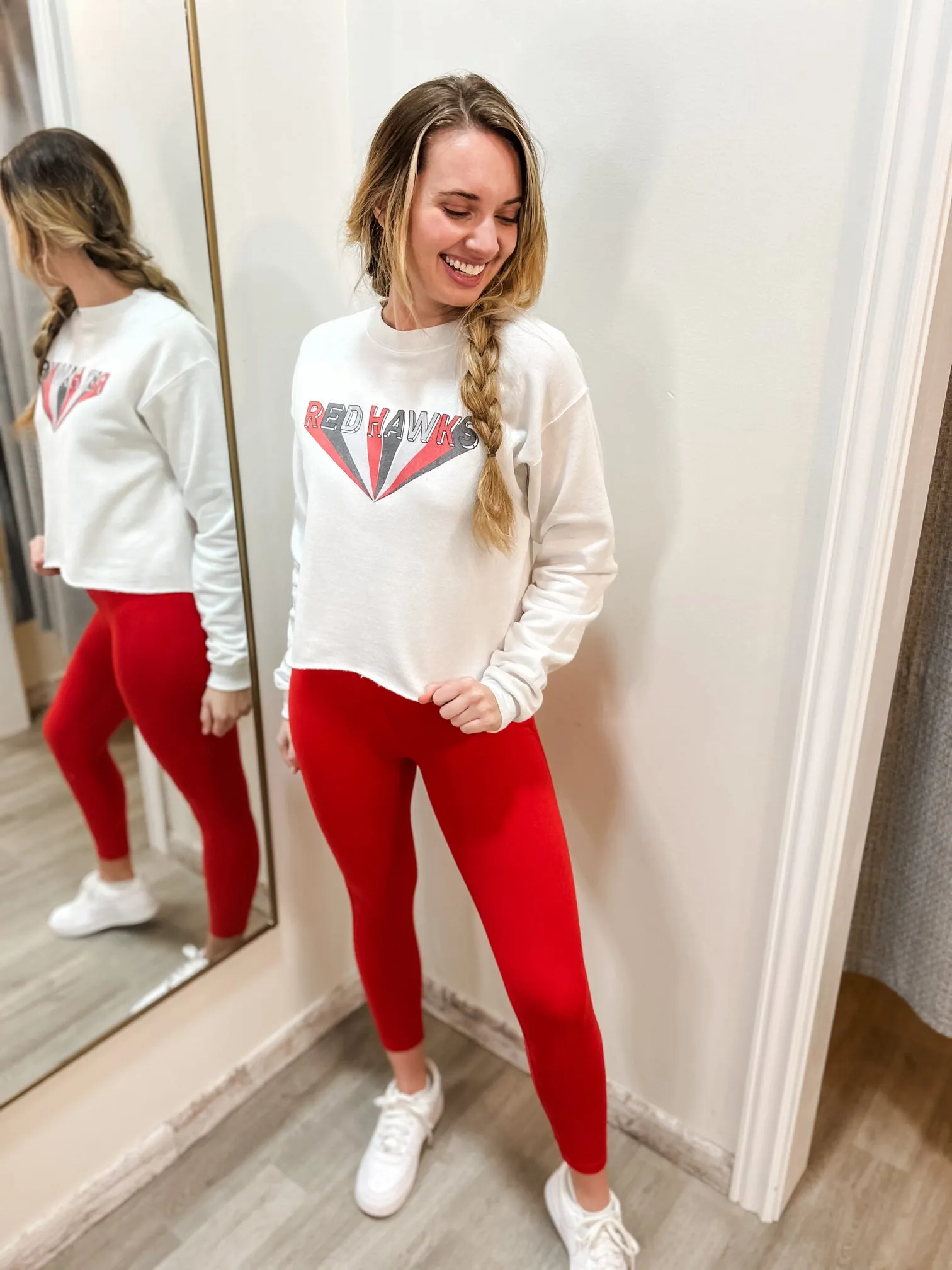 Full Length Butter Soft Red High Waisted Leggings