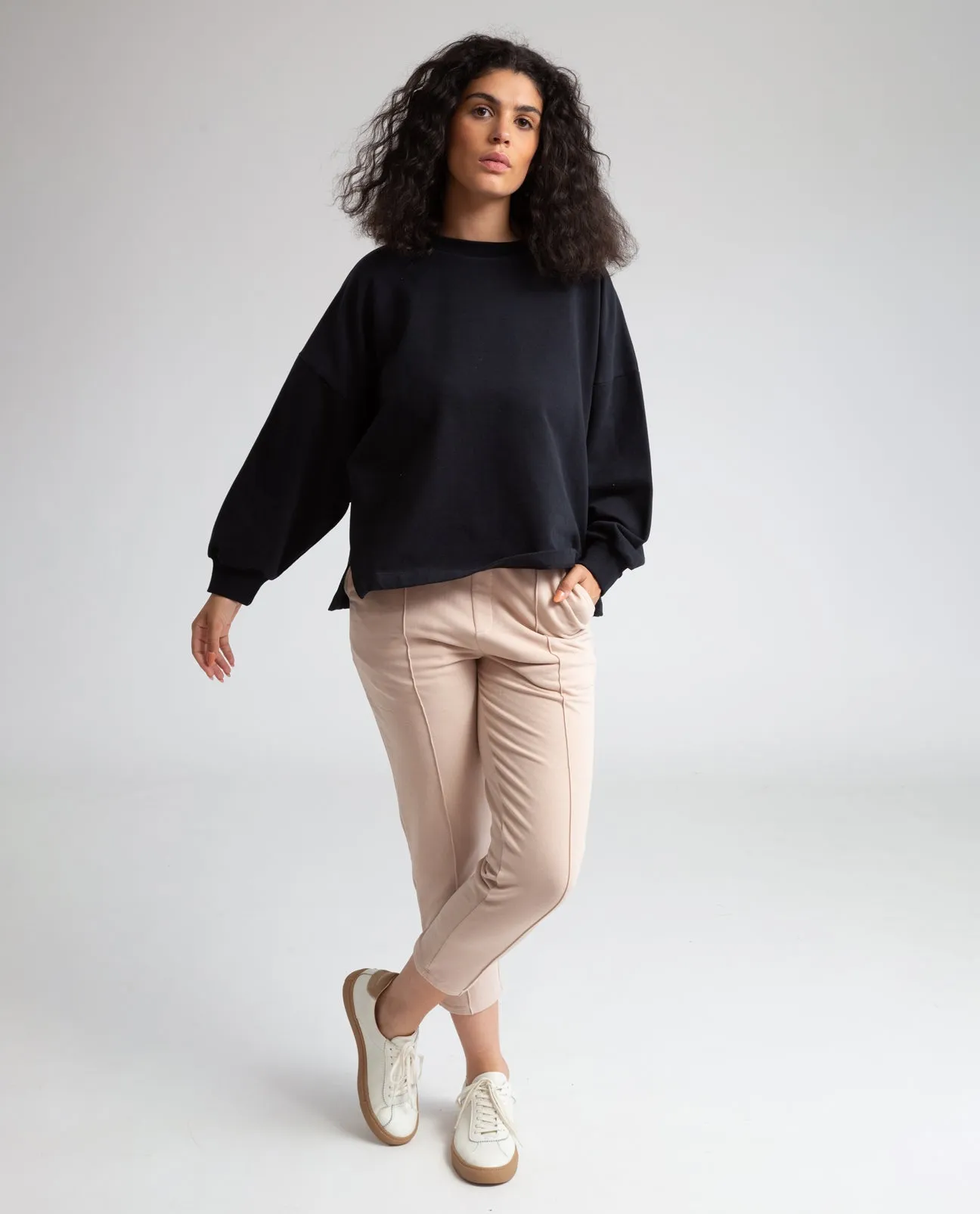 George Organic Cotton Trousers In Crepe