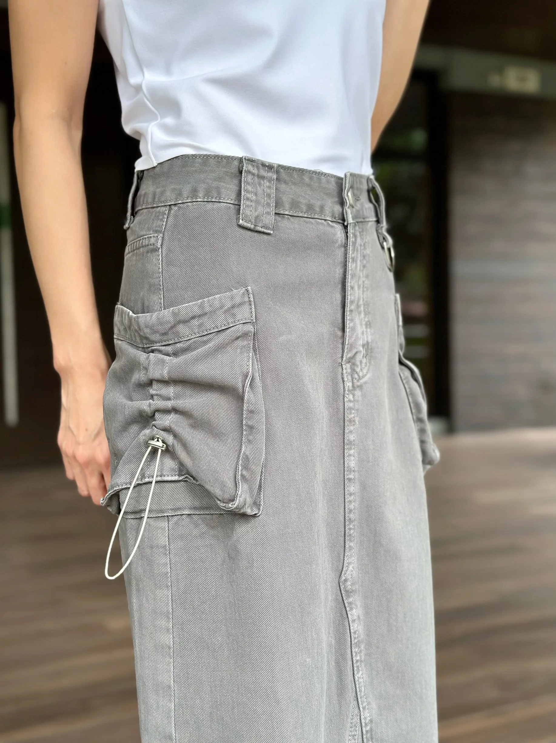 Giorgia Cargo Skirt in Grey