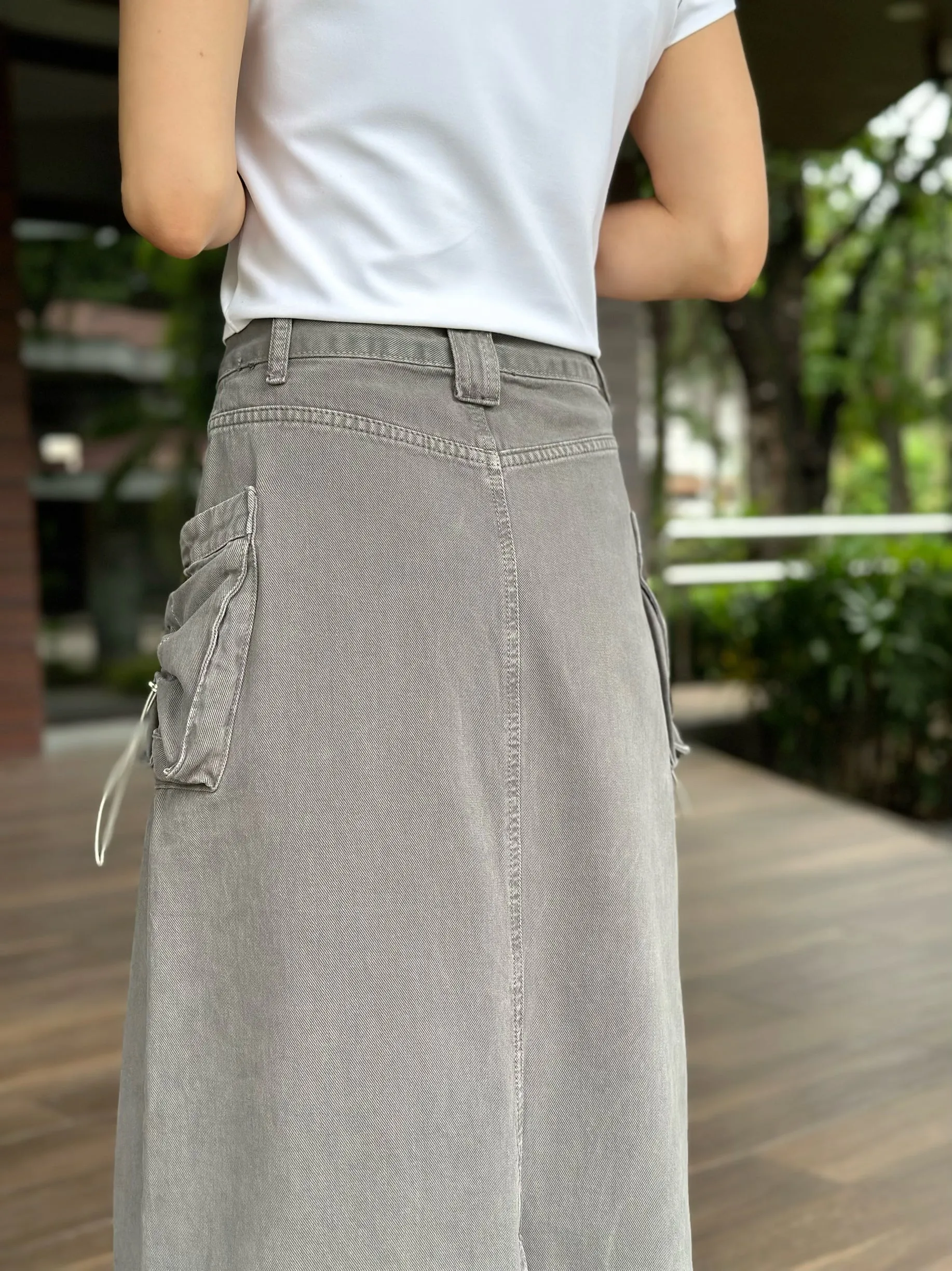 Giorgia Cargo Skirt in Grey