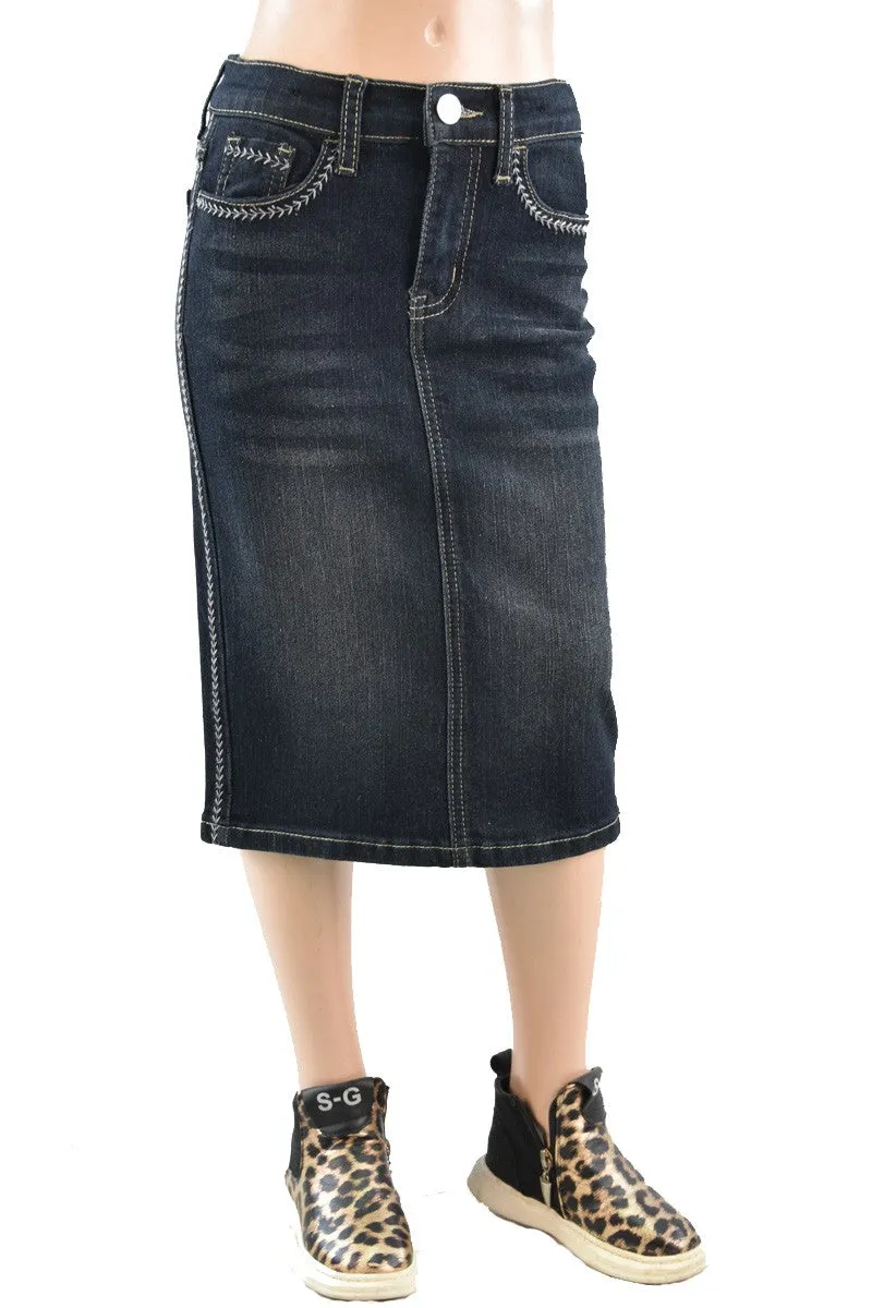 GIRLS Emma Denim Skirt (BLK)