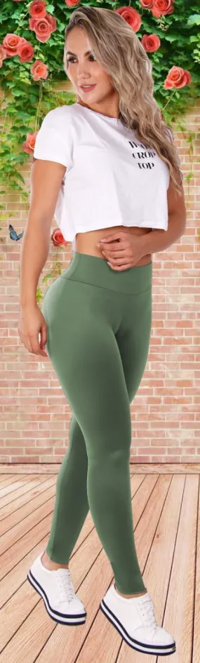 Green leggings