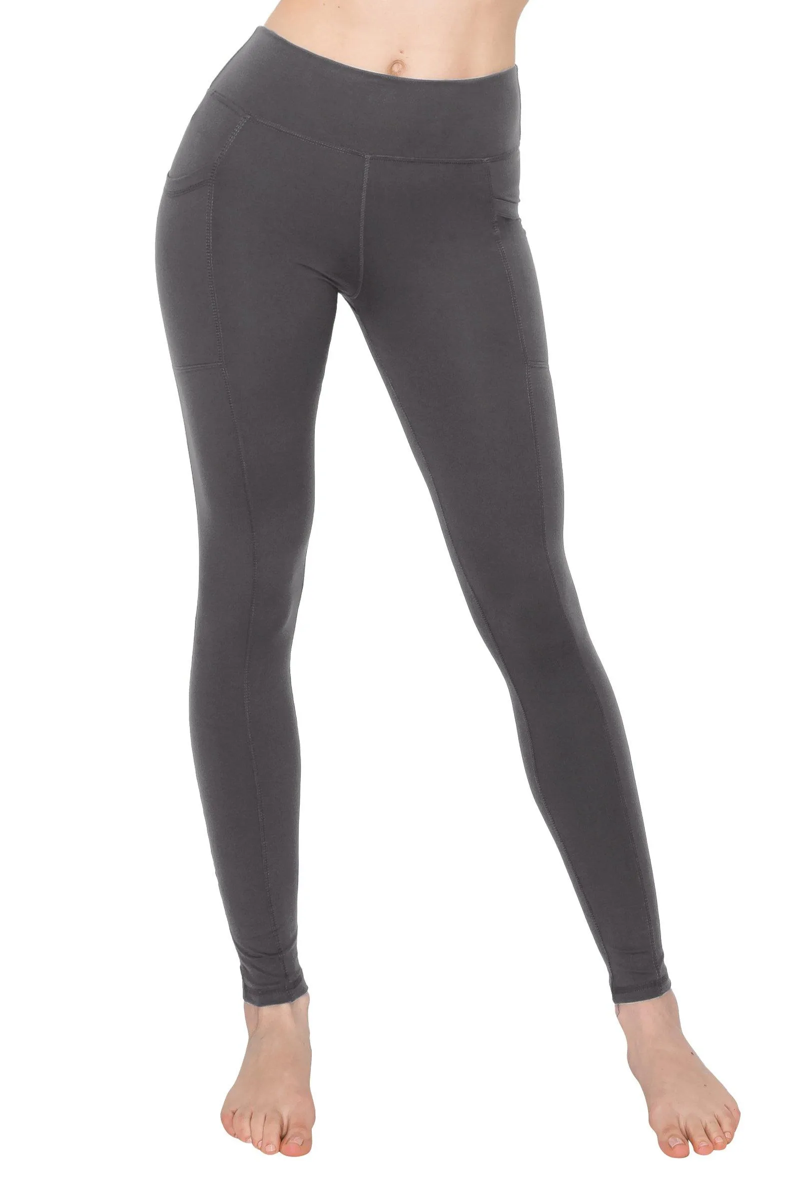 High Waist Leggings - Rectangular Pocket