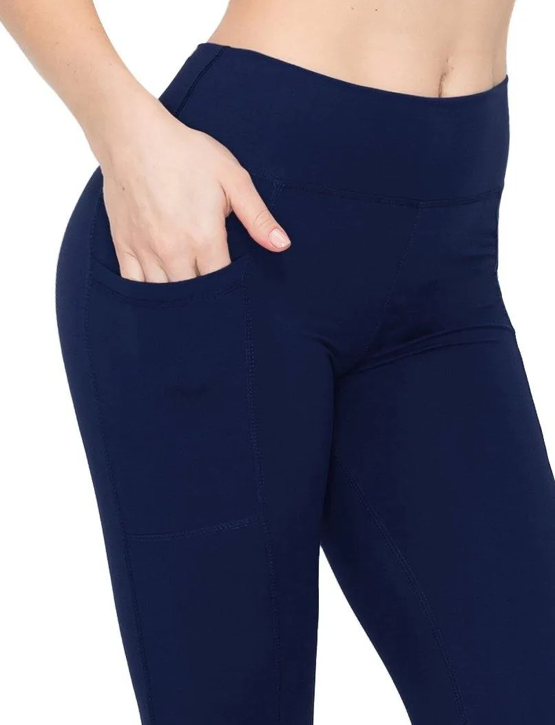 High Waist Leggings - Rectangular Pocket