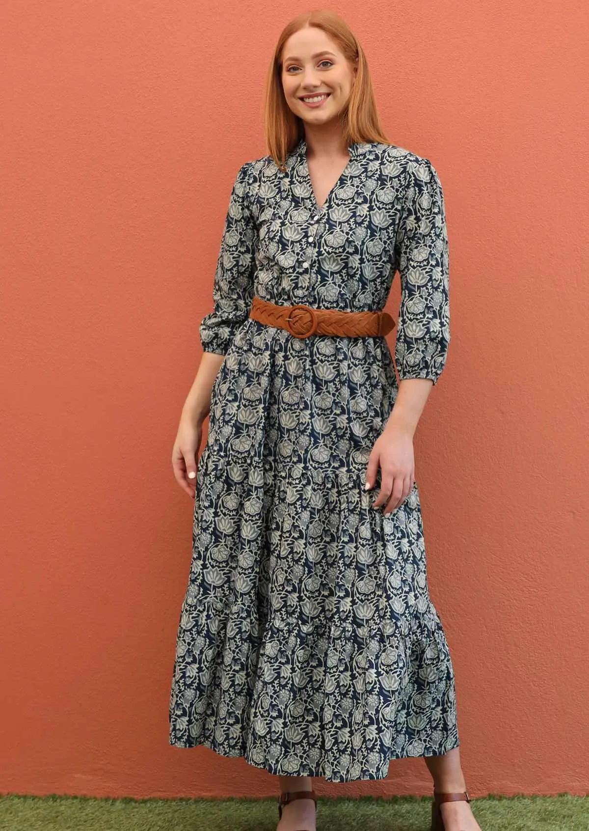 Indigo Tiered Maxi Dress