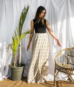 Iris Satin Maxi Skirt Off-White