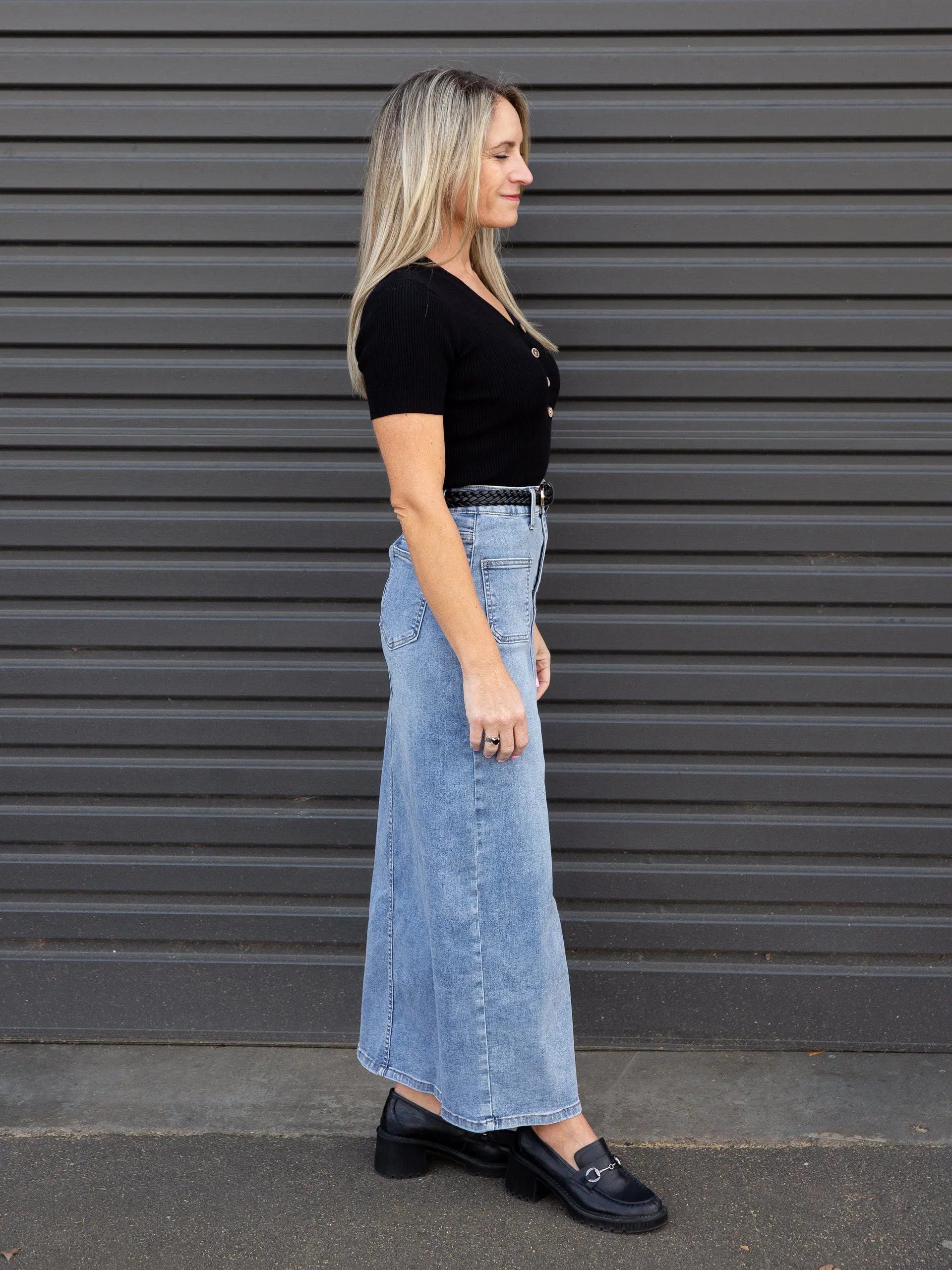 Jade Denim Skirt