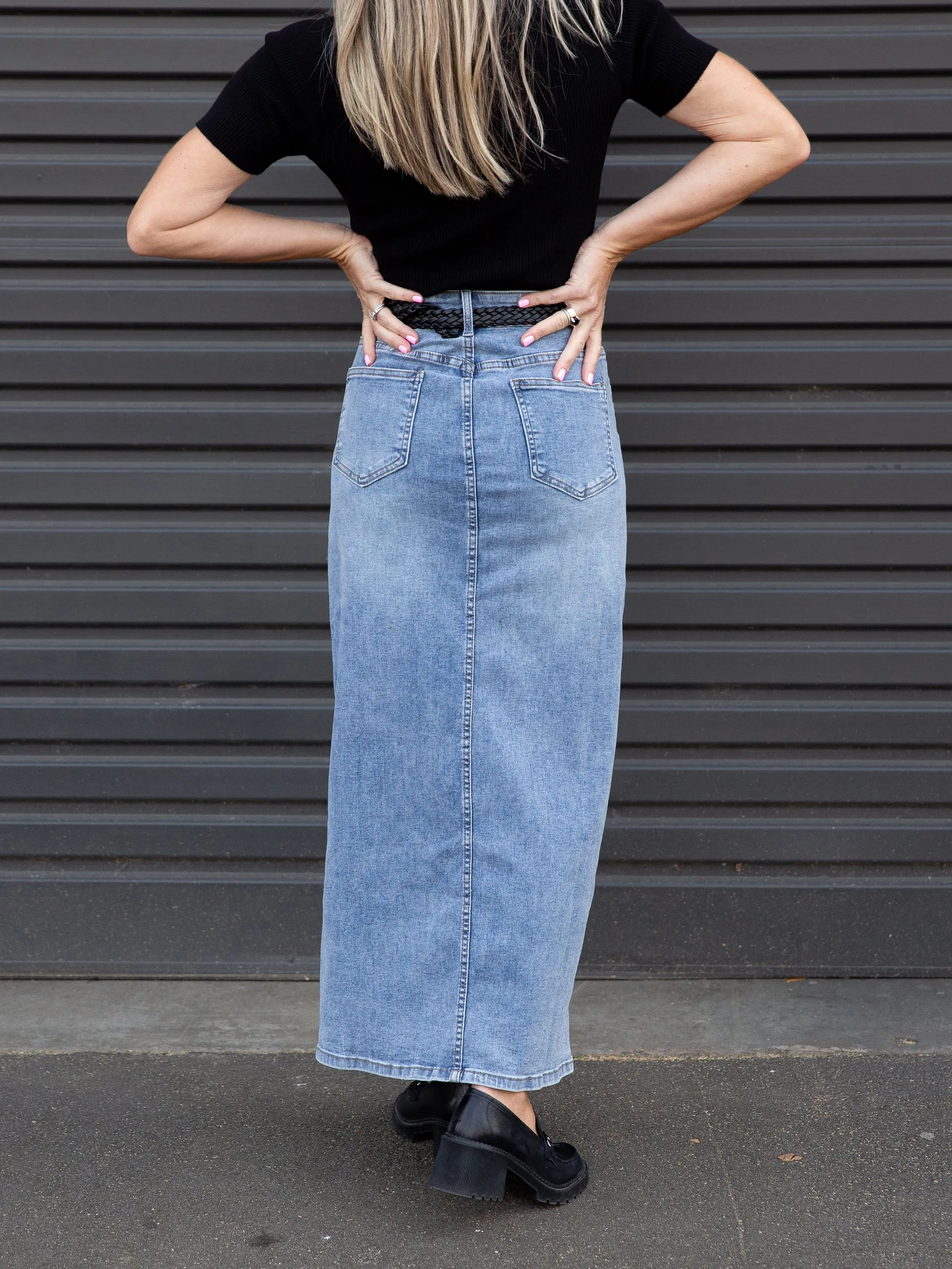 Jade Denim Skirt