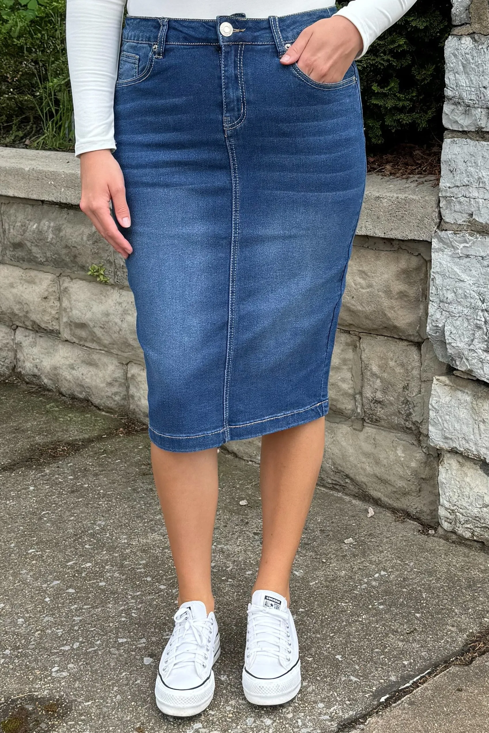 Kendall Denim Skirt (Indigo)