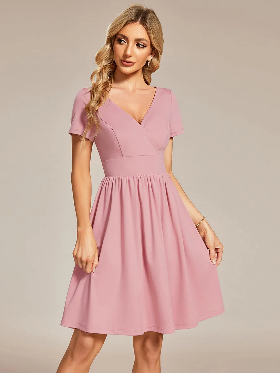 Knee Length V Ncek Knitted Wholesale Homecoming Cocktail Dresses