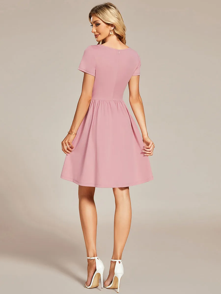 Knee Length V Ncek Knitted Wholesale Homecoming Cocktail Dresses