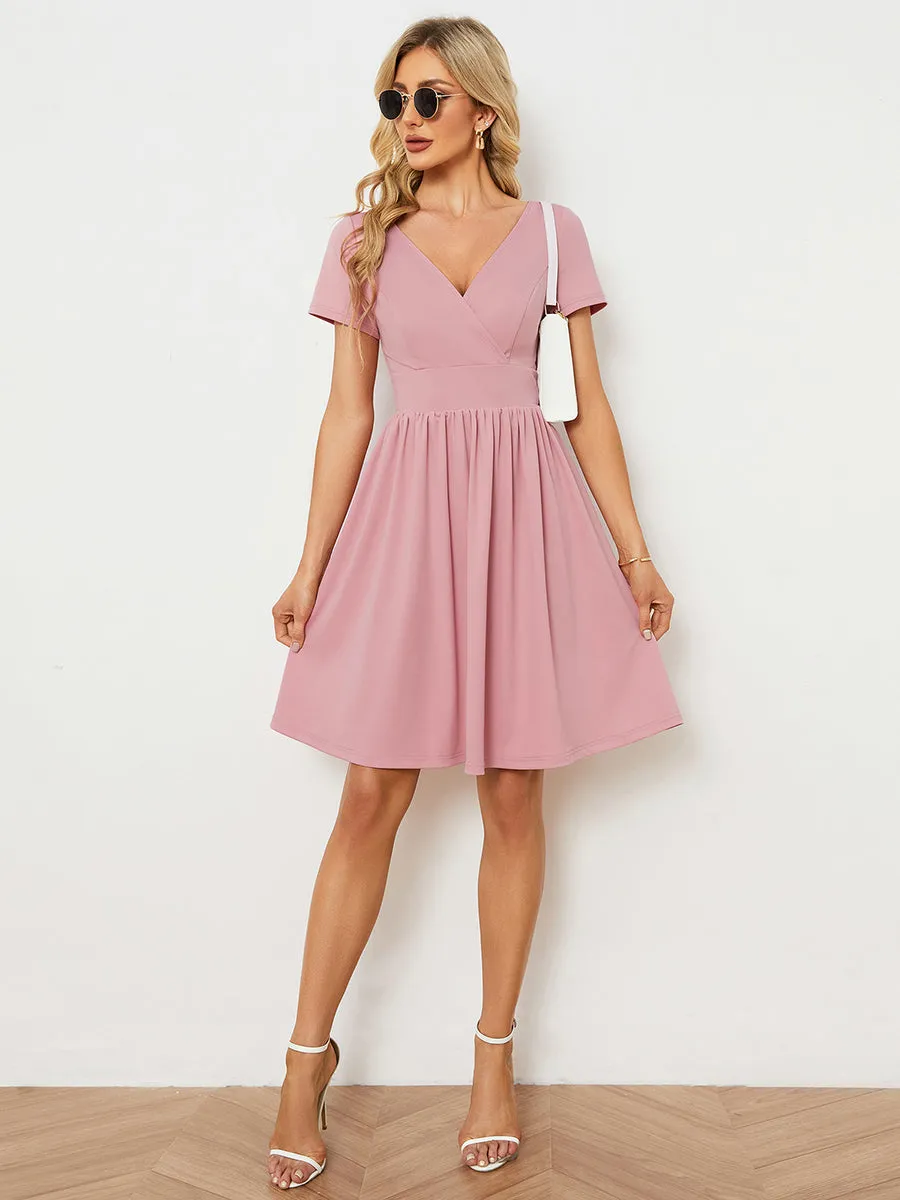 Knee Length V Ncek Knitted Wholesale Homecoming Cocktail Dresses