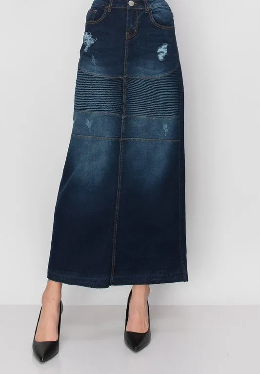 Ladies Denim Long Skirt