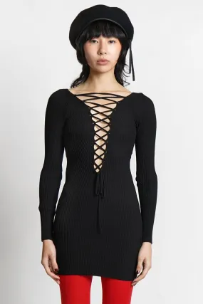 Lara Lace Up Mini Dress