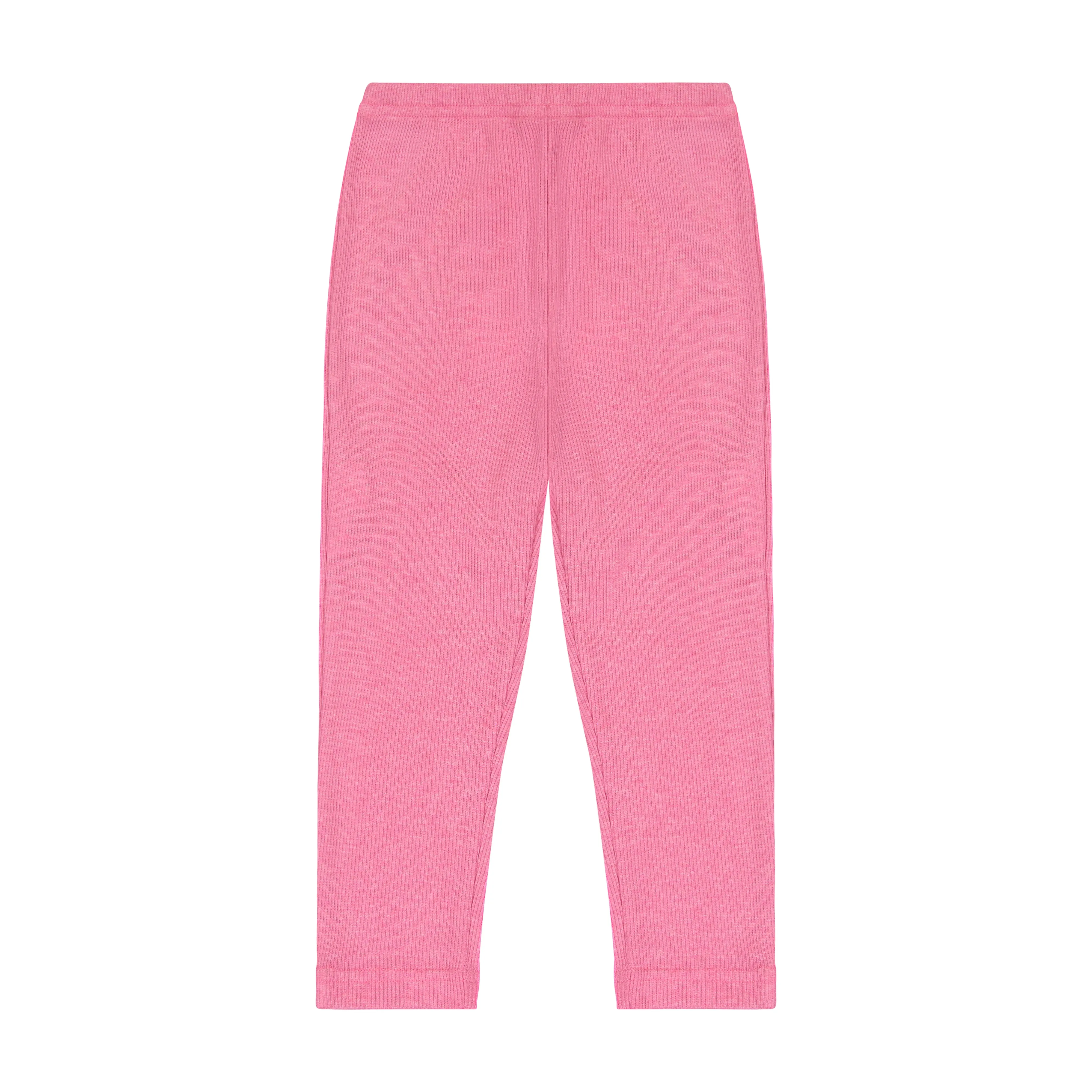 Leggings Pink Ribbed Knit