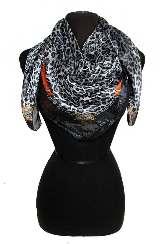 Leopard Print Scarf-Assorted Colors