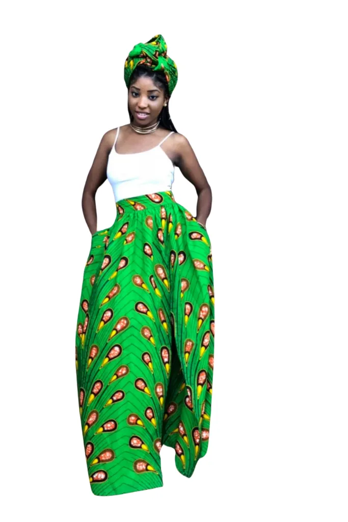 Long Ankara Skirt