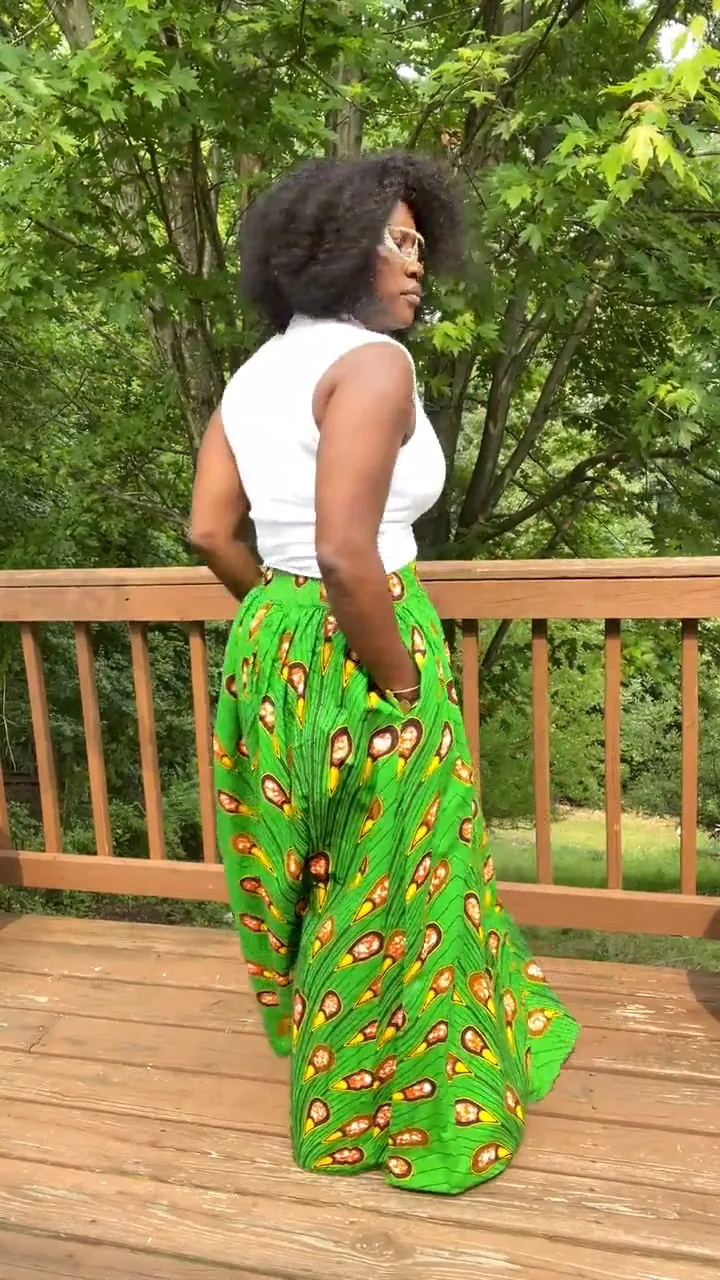 Long Ankara Skirt