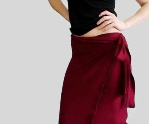 Long wrap skirt