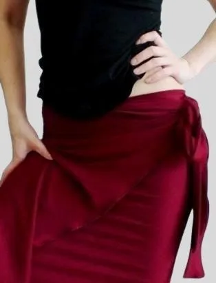 Long wrap skirt