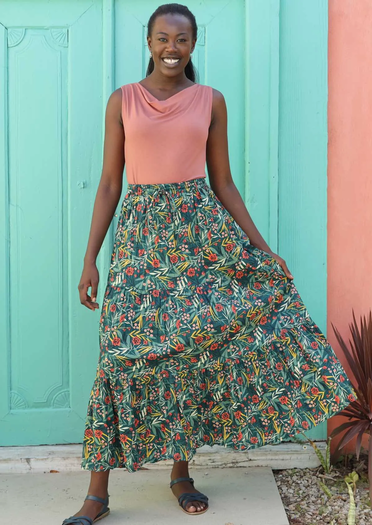 Maxi Skirt Forest Flower