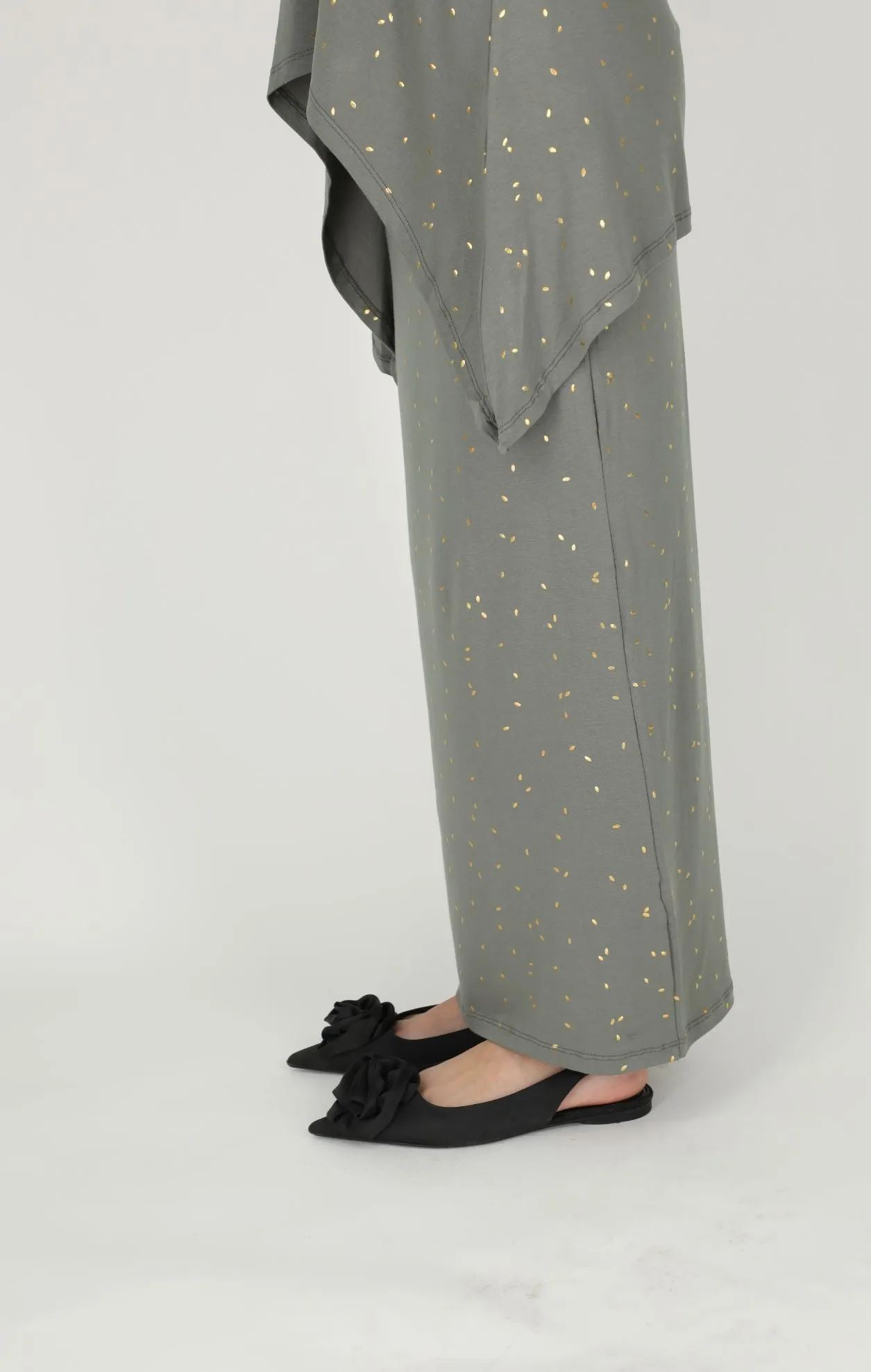 Maxi Skirt / Olive & Gold