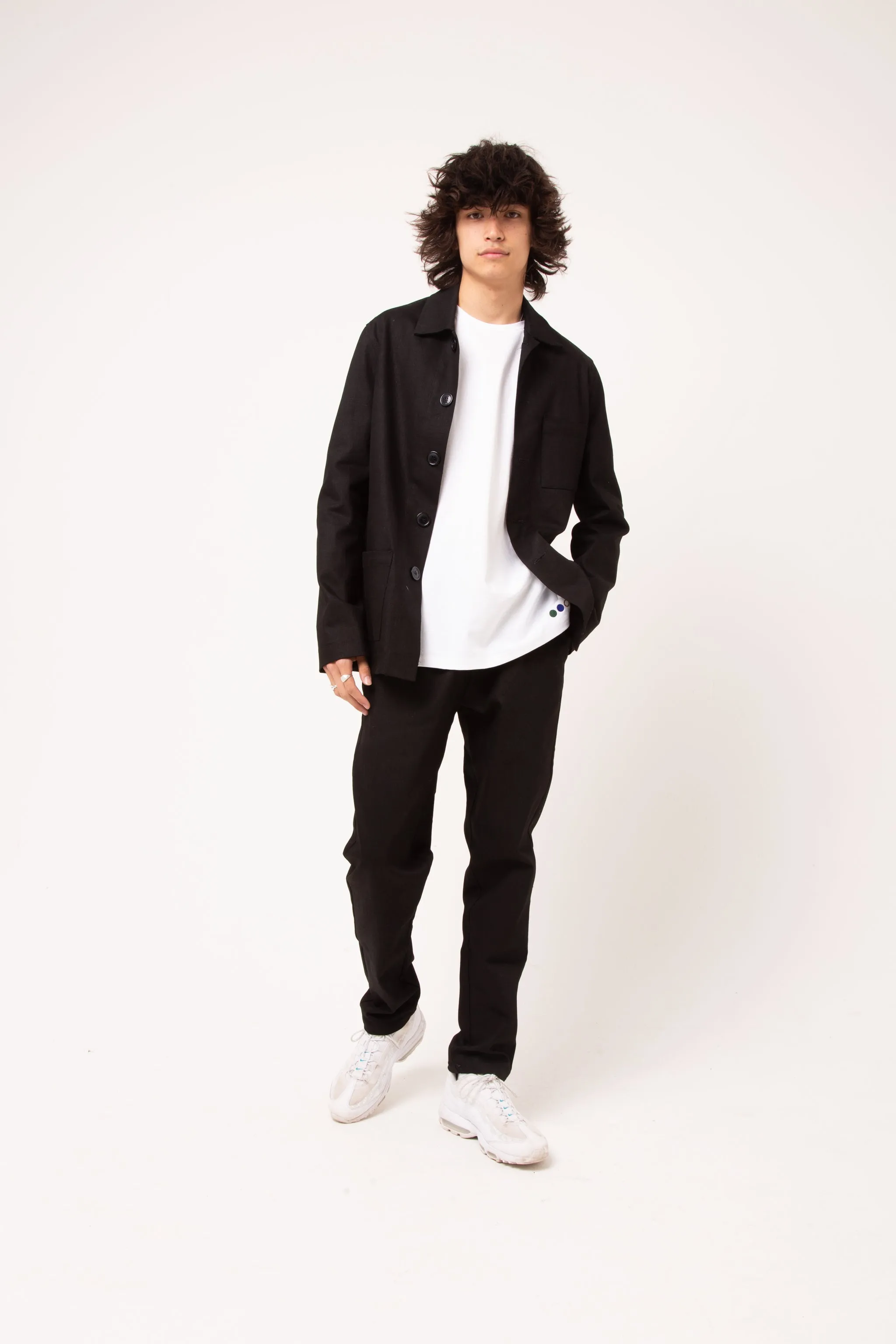 Mens Fred Drawcord Chino in Black.