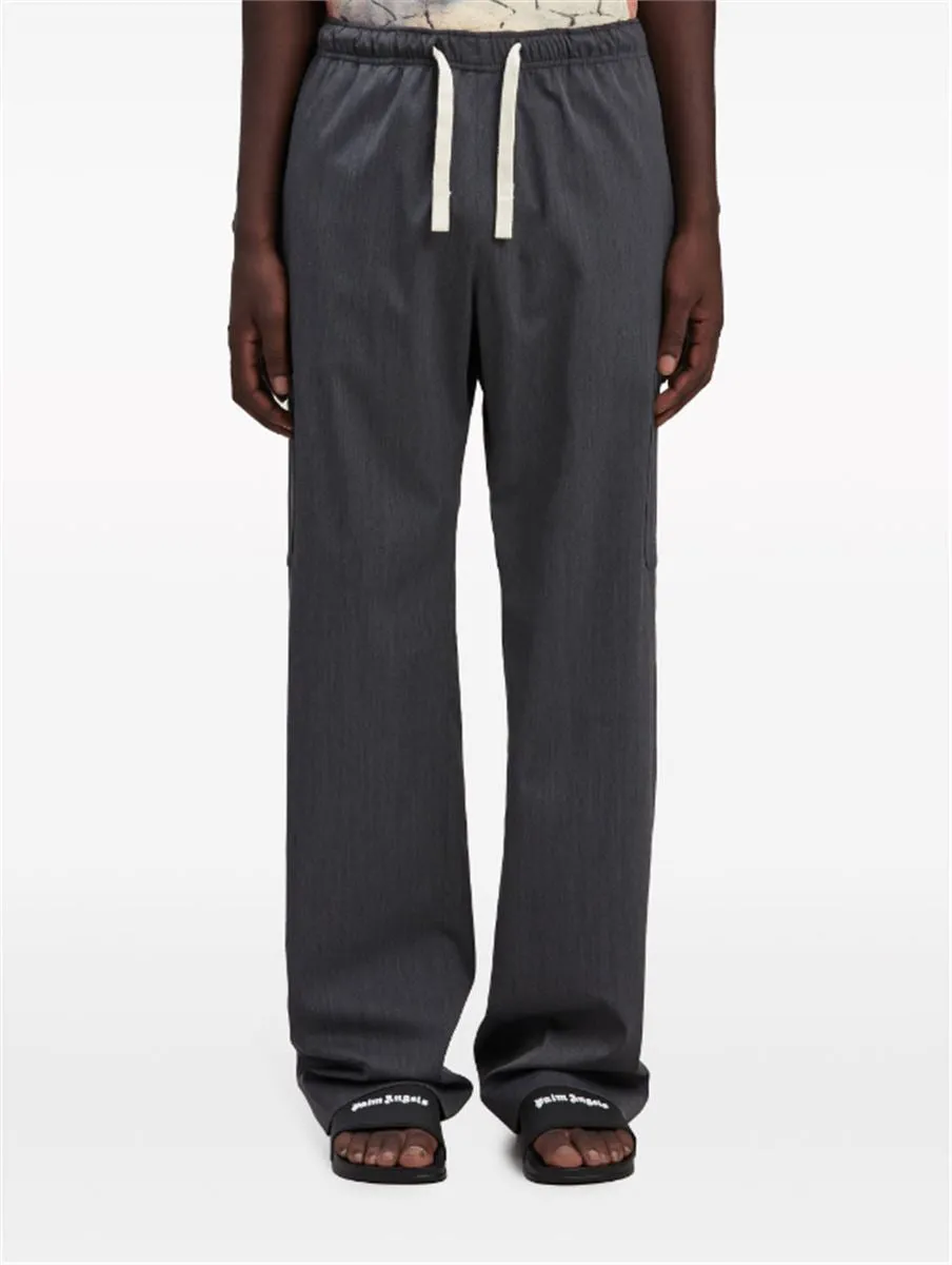 MONOGRAM DRAWSTRING-WAIST TROUSERS