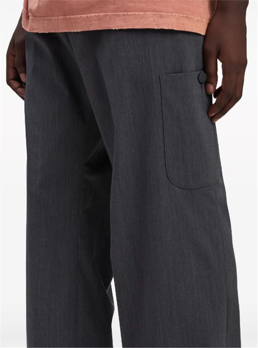 MONOGRAM DRAWSTRING-WAIST TROUSERS