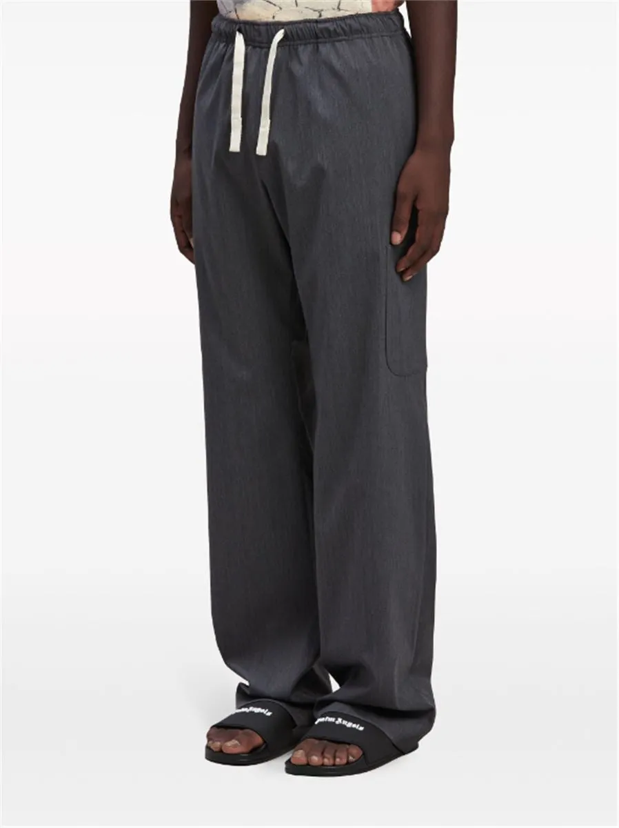 MONOGRAM DRAWSTRING-WAIST TROUSERS