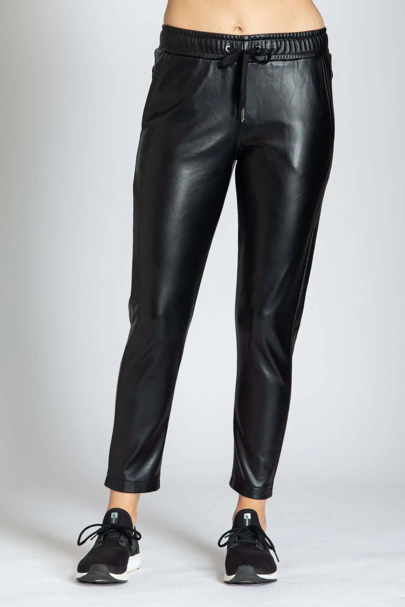 Pleather Jogger Trousers