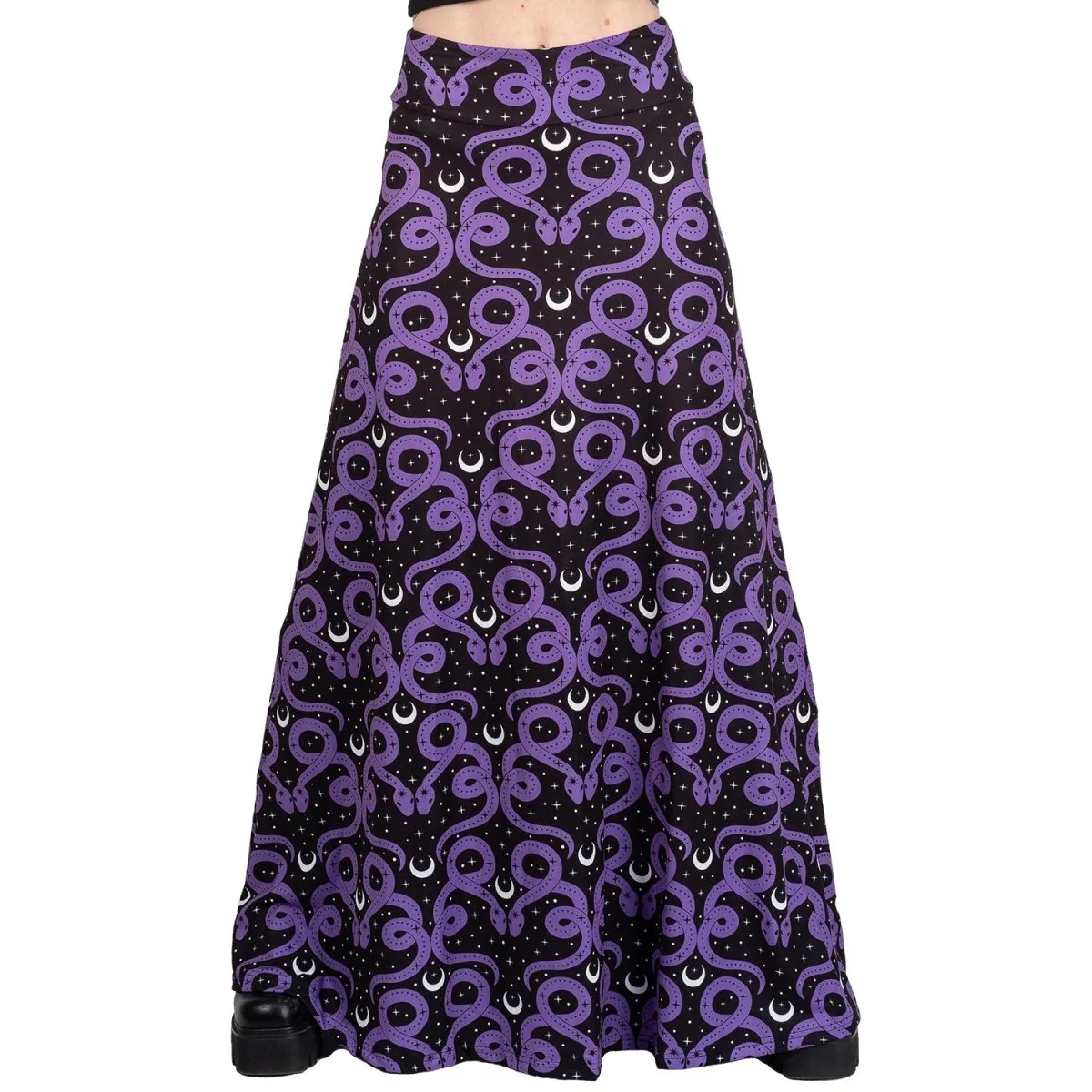 Purple Snake Moon Magick Maxi Skirt