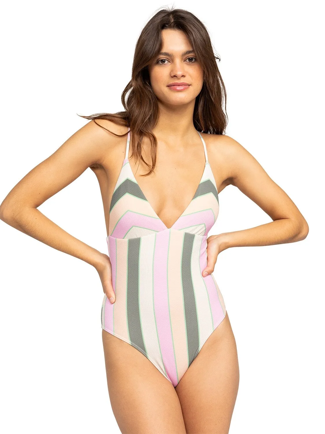 Roxy Ladies Vista Stripe One-Piece Bikini