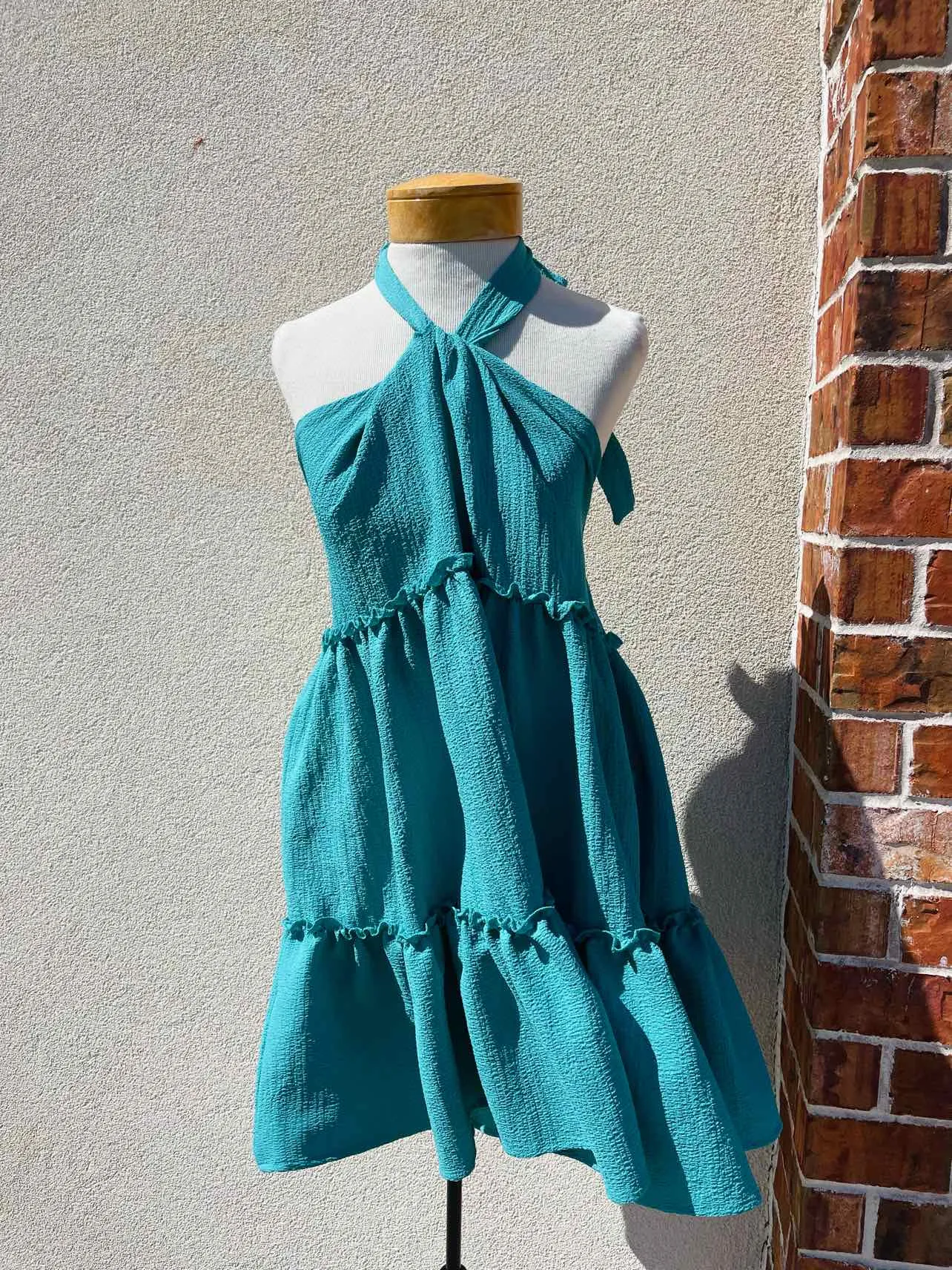 Shein Size 4 Turquoise Tiered Dresses Dress