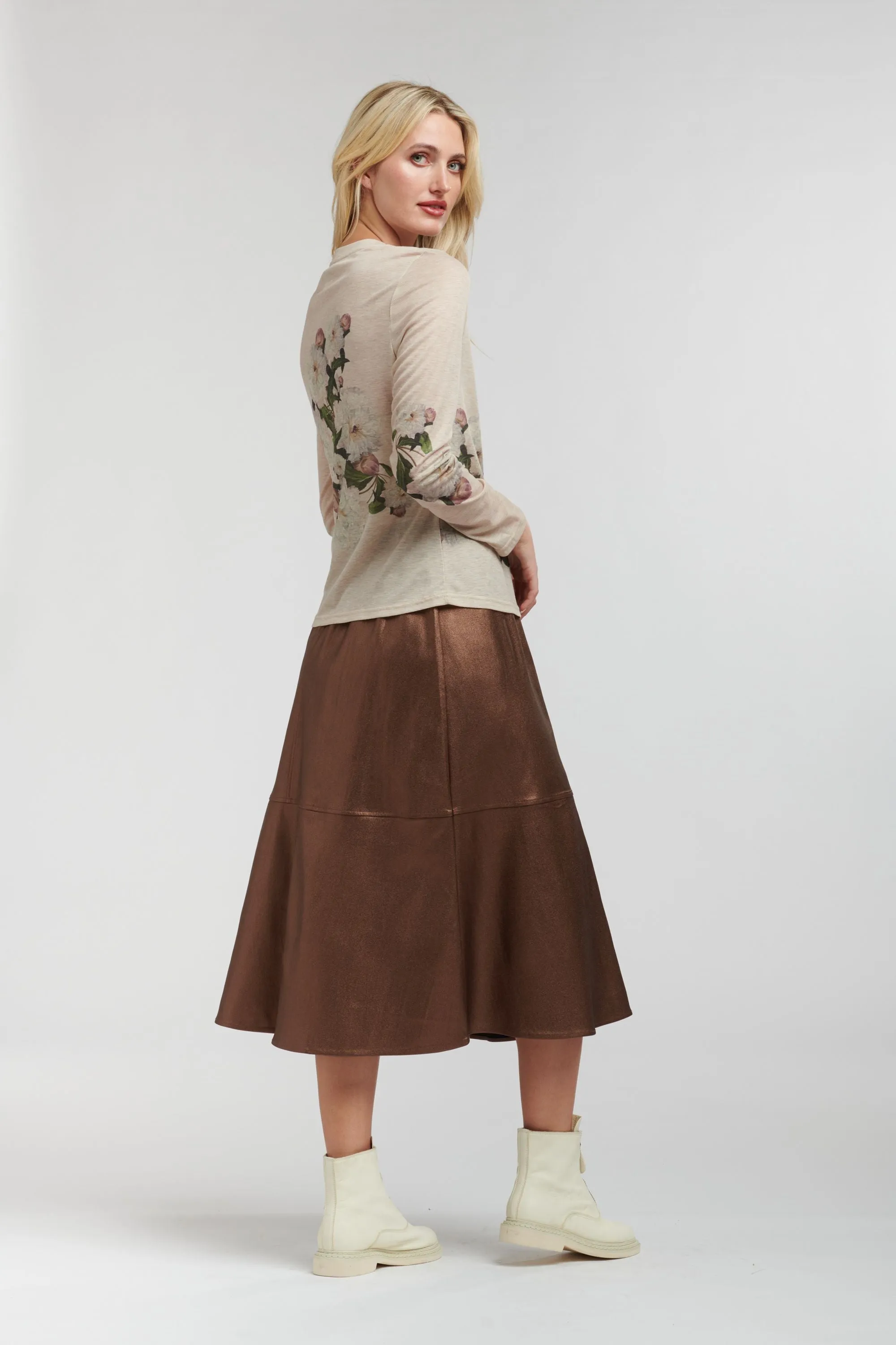 Shine Your Way Skirt Copper