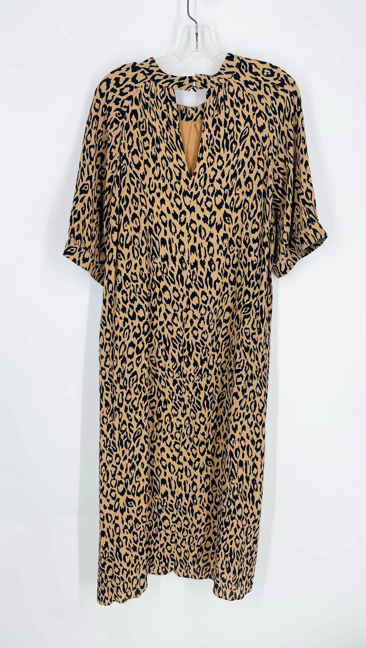 Size L Tan/Black Animal Print Maxi Dresses Dress