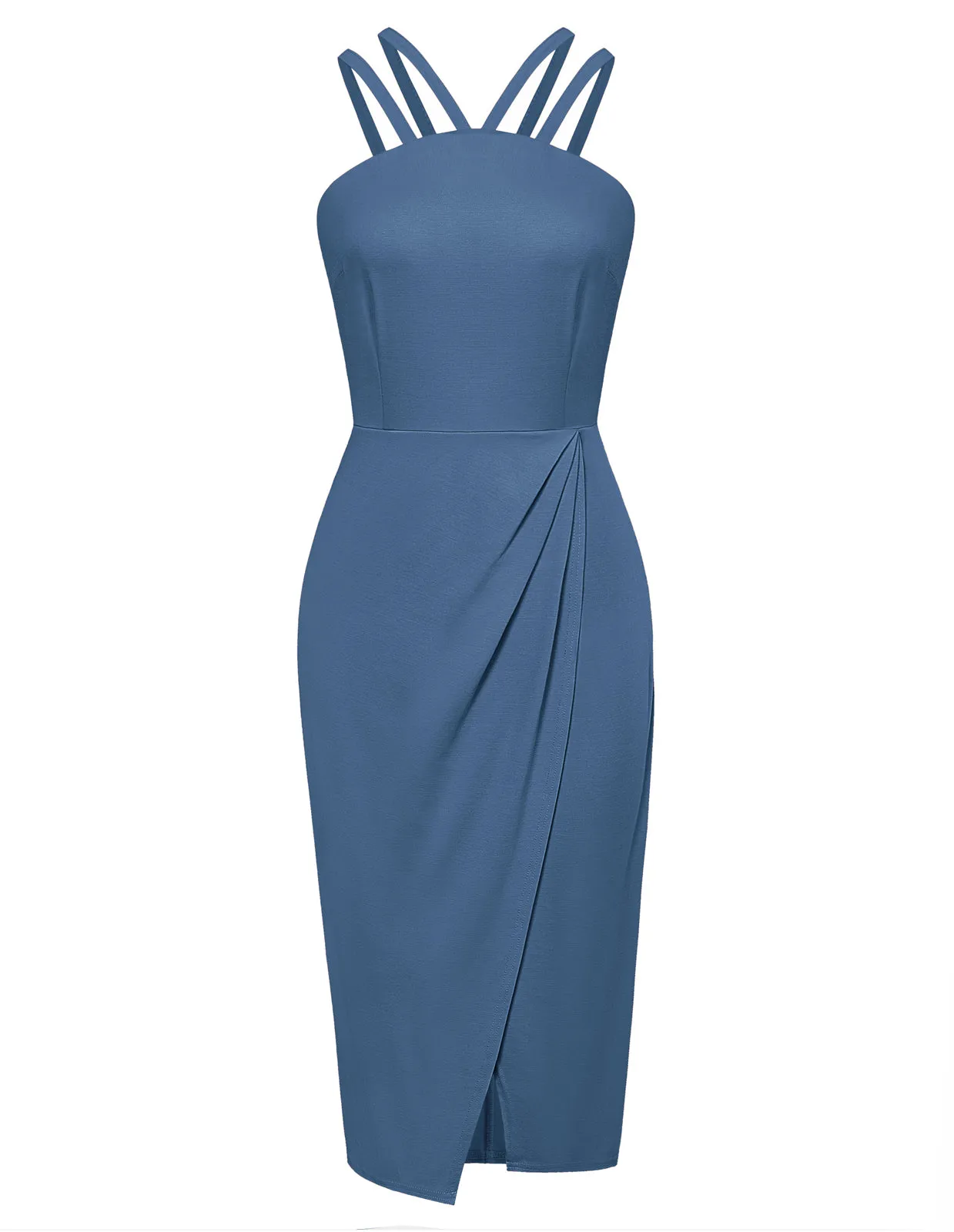 Sleeveless Bodycon Slip Dress Vintage Cocktail Party Wedding Guest Dress