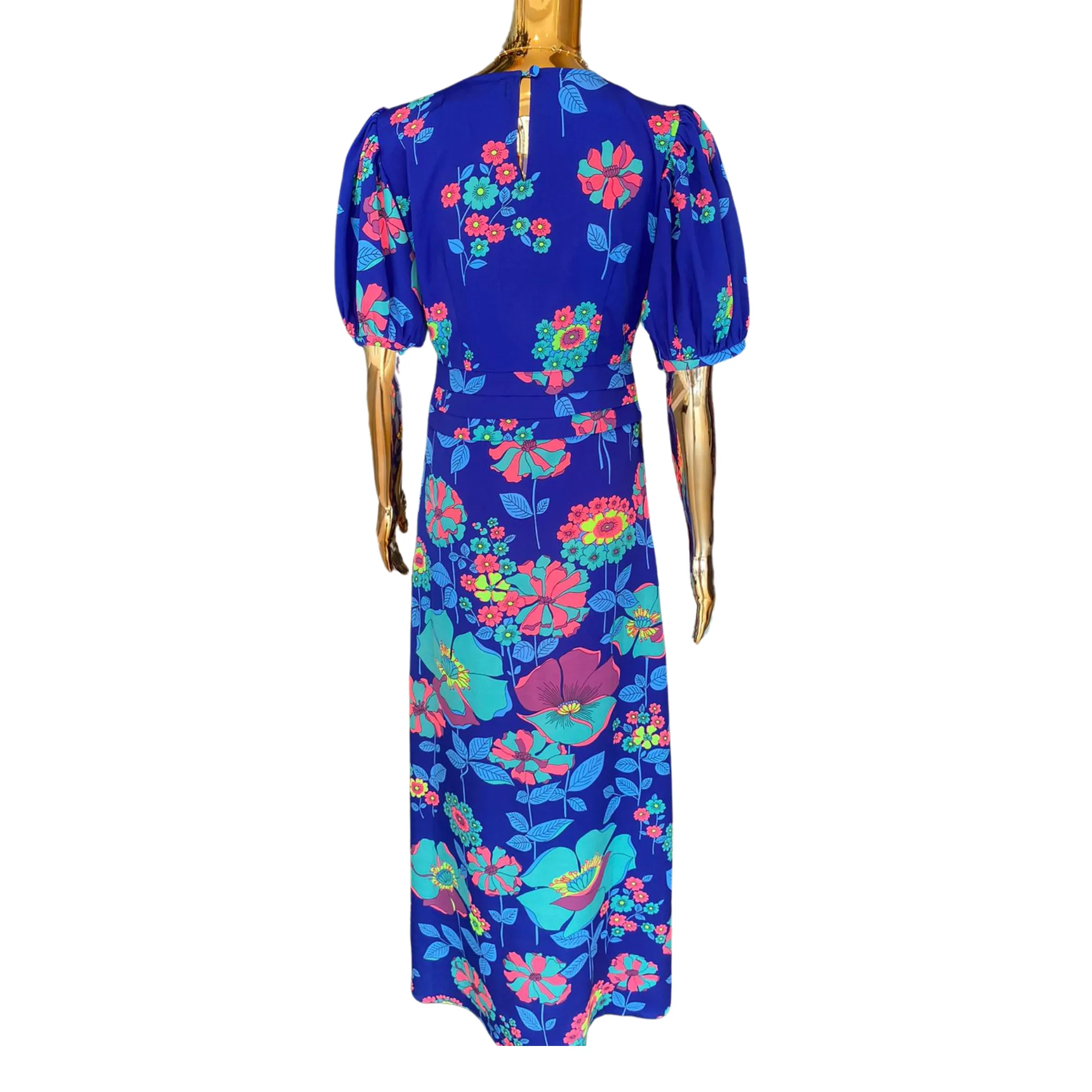 Stardust Seraphine Maxi Dress-Electric Blue Flower